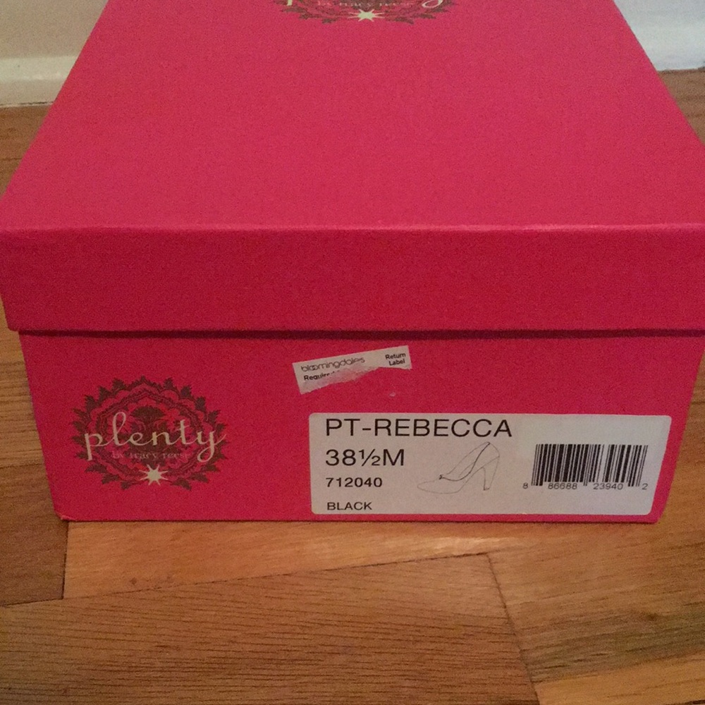Plenty by Tracy Reese black suede heels size 38.5 - Picture 6 of 6